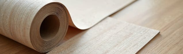 roll of beige vinyl flooring